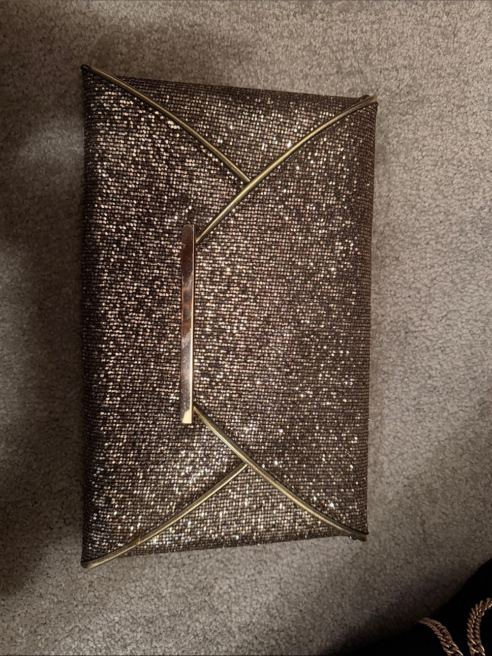 Sparkling Bronze Envelope Clutch